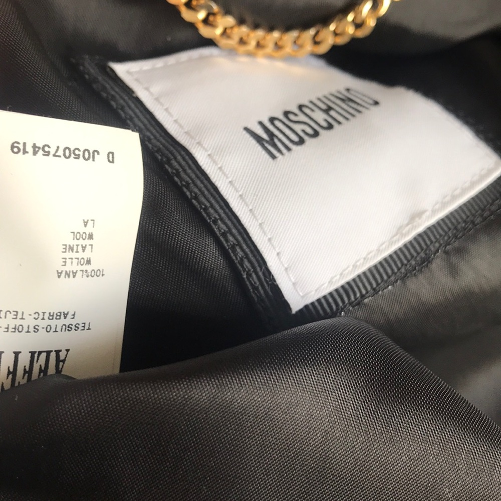 Moschino Black Heart Plaid Embroidered Blazer - Picture 8 of 8